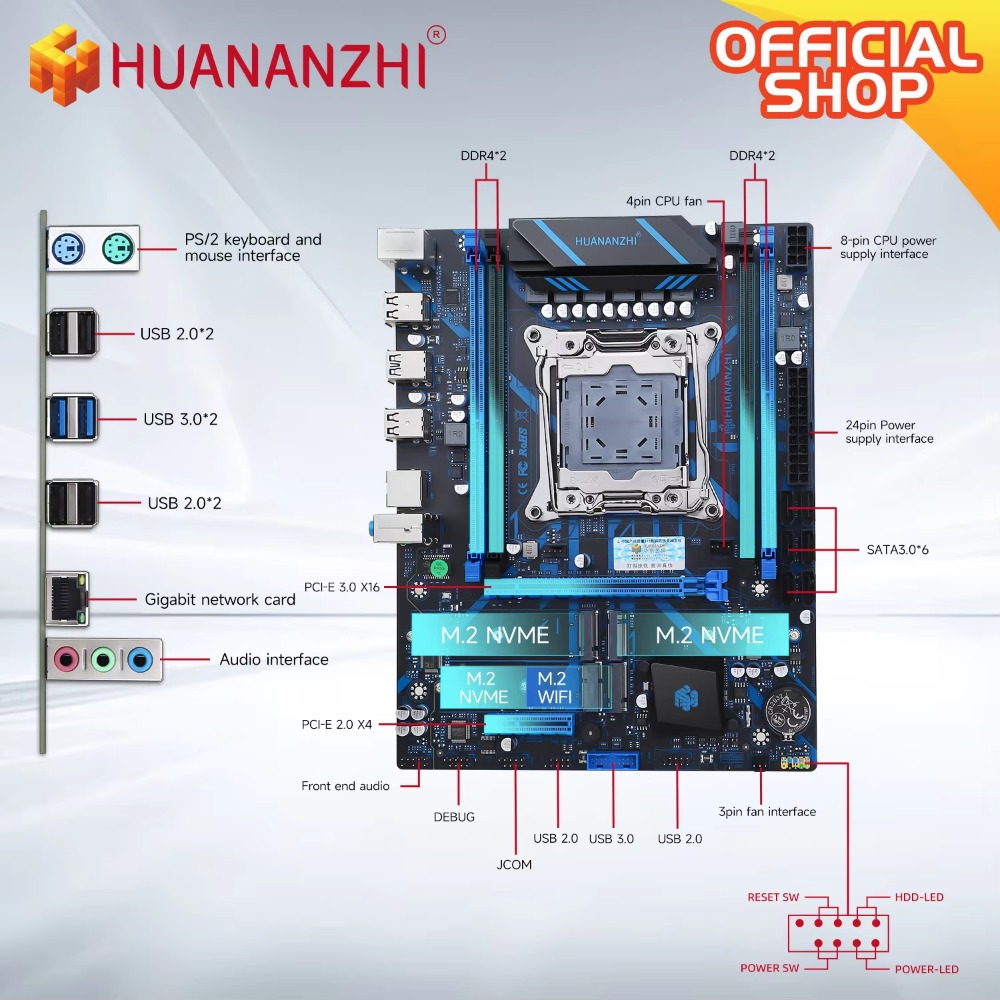 HUANANZHI X99 QD4 LGA 2011-3 P – E5 2696 V3 recenzja i cena